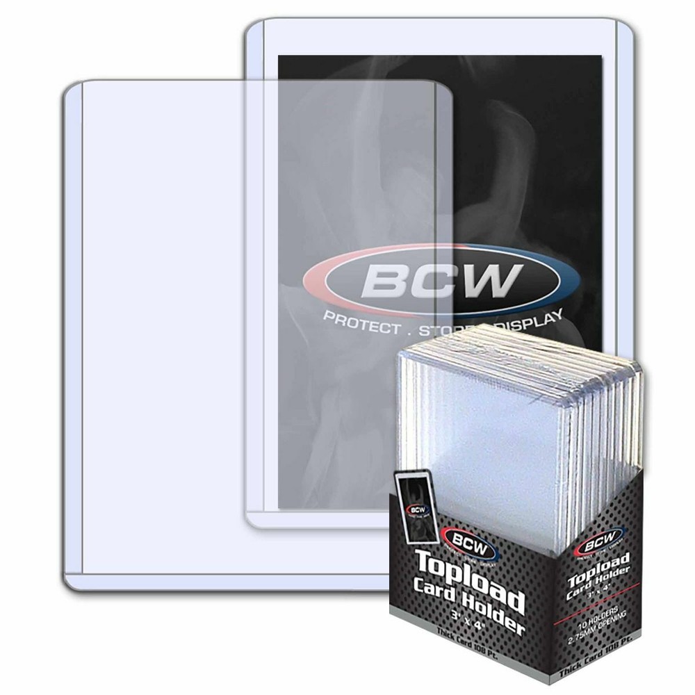 NEW (5 x 10) 50- 3×4 BCW 2.75 mm 108 pt. Toploaders -Sport/Trading/Gaming Card