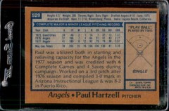1978 Topps #529 Paul Hartzell California Angels – Nice Card
