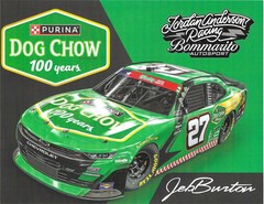 2026 JEB BURTON “PURINA DOG CHOW 100 YEARS” #27 NASCAR O’REILLY SERIES POSTCARD