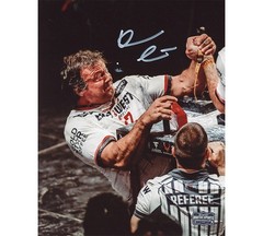 Devon Larratt Signed Unframed 8×10 Arm Wrestling Photo – White Shirt