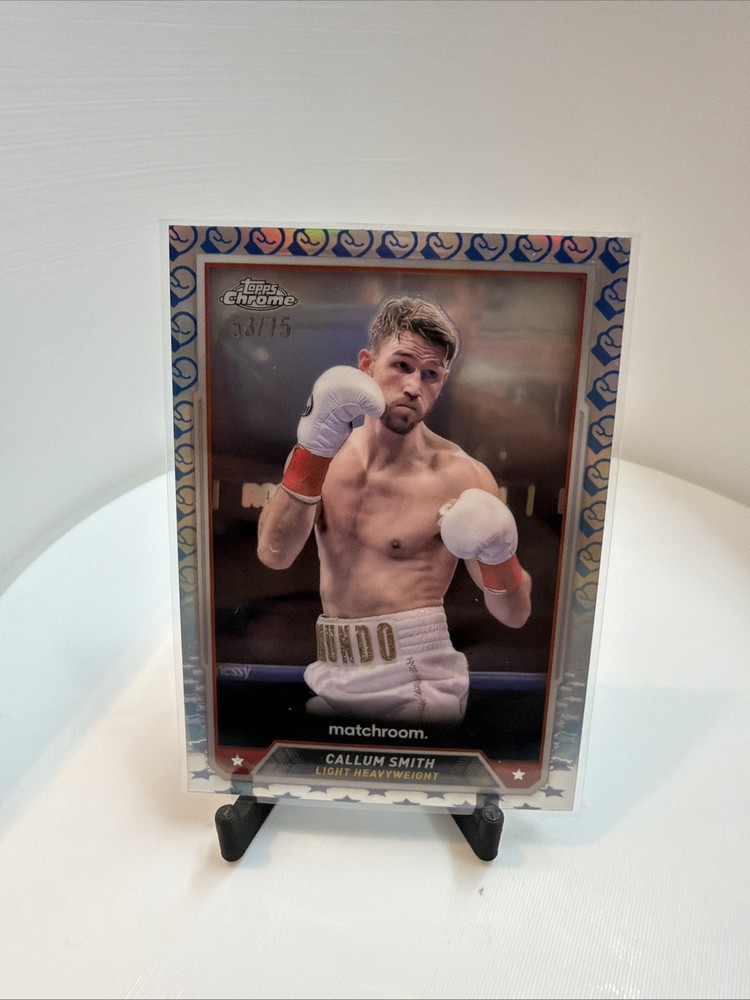 Callum Smith 2024 Topps Chrome Boxing Glove Logo Refractor /75