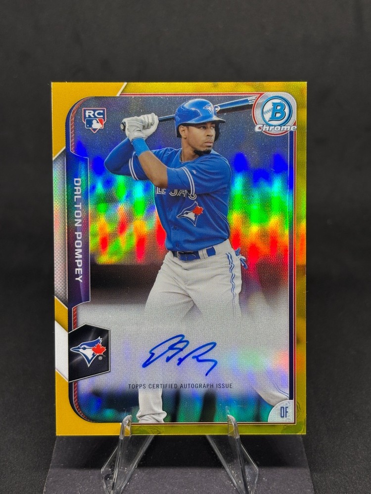 Dalton Pompey 2015 Bowman Chrome Rookie Auto Gold /50 #BCAR-DP Blue Jays