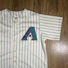 Vintage Arizona Diamondbacks Jersey Mens XL White MLB Baseball Majestic Lyon 38