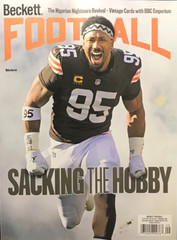 New September 2026 Beckett Football Card Price Guide Magazine With Myles Garrett