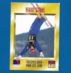 1997 SI Sports Kids NIKKI STONE Olympic Freestyle Skiing-Skier Princeton NJ #566