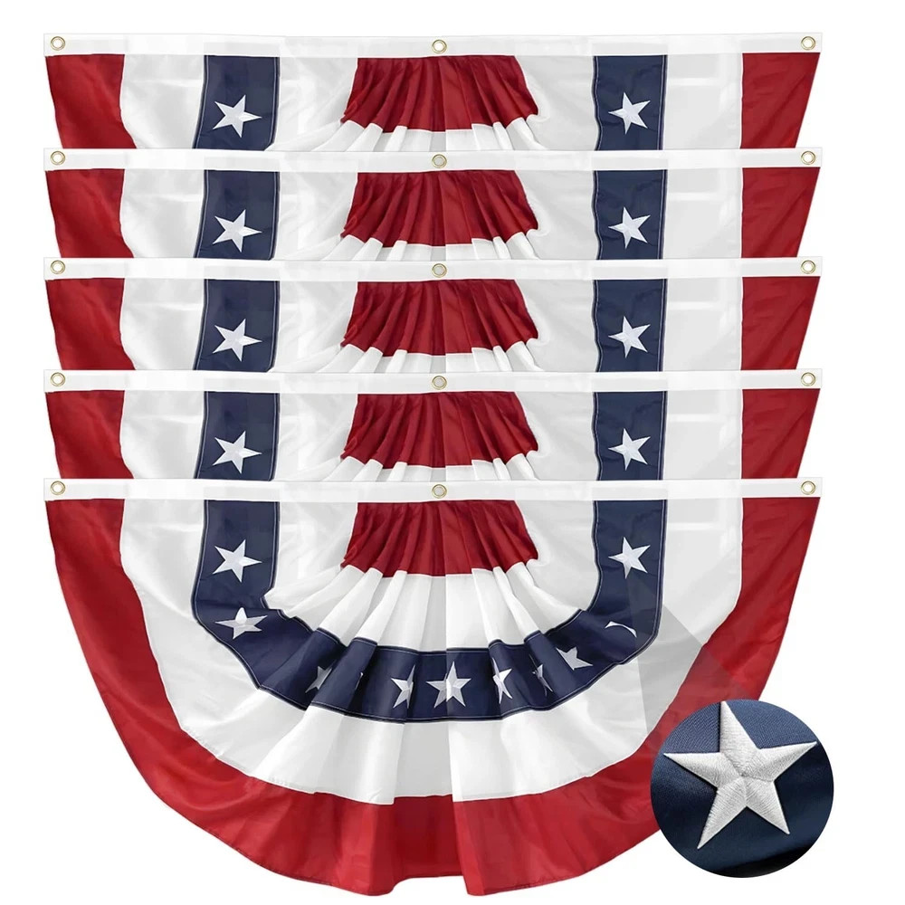 5Pack American Bunting Flags 2x4Ft US Patriotic 2×4 feet, 5pack-Bunting-2x4Ft
