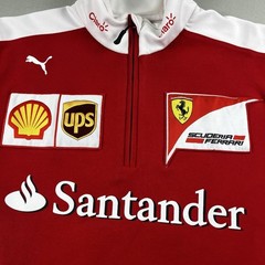 Scuderia Ferrari Team Shirt Mens Large Red Puma Formula 1 F1 Racing Long Sleeve