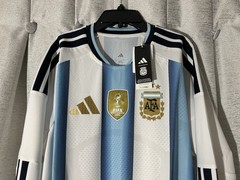 Argentina 26/27 Home Long Sleeve Adidas Climacool+ Authentic Jersey Size L NWT