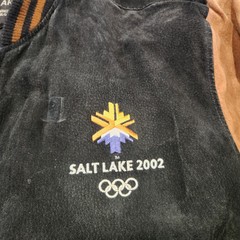VTG 2002 Salt Lake City Winter Olympic Games Men 3XL Suede Leather Bomber Jacket