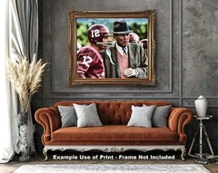 Bear Bryant Football Coach Joe Namath Alabama Crimson Tide College Art Print 11