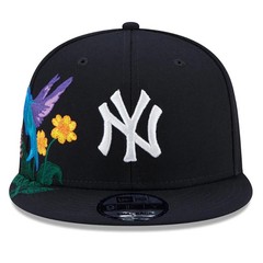 New Era 9FIFTY NY Yankees Navy Snapback Hat Hummingbird Floral Embroidery Cap