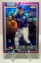 2026 Topps Chrome Kazuma Okamoto RC Pink Refractor /250 #78 – Blue Jays