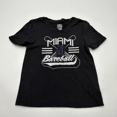 Miami Marlins Grenuine Merchandise By Team Athletics T-shirt Kids S Black.#45400