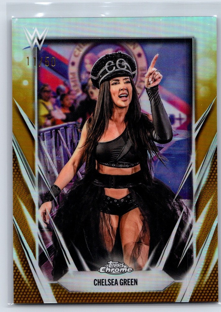 2026 Topps Chrome WWE Chelsea Green #80 TRUE Gold Refractor /50