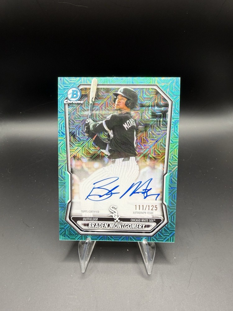 2026 Bowman Mega Braden Montgomery Aqua Mojo Auto /125 Chicago White Sox RC