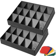 2 Pack Card Sorting Tray – Stackable Trading Cards Organizer, 15-Compartment …