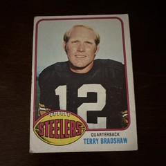 Topps 1976 Topps Terry Bradshaw #75 Pittsburgh Steelers Football Base Set