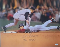 Dave Roberts Boston Red Sox The Steal Signed 16×20 Pic JSA Autograph Photo
