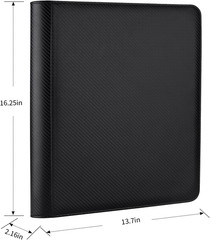 Toploader Storage Binder 9 Pocket 288 Cards 3x4in Ringless Side Loading Zipper B