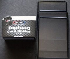 (3 Loose Holders) BCW Black Border Regular 20pt Card Top Loader Card Holder