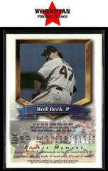 1994 Topps #169 Rod Beck Finest Preproduction San Francisco Giants