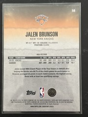 JALEN BRUNSON 10 Card’s Topps Prizm Select Signature Class FINALS MVP Knicks📈🏆
