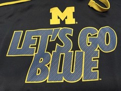 Michigan Wolverines Knights Apparel “Let’s Go Blue” Pullover Hoodie Size Large