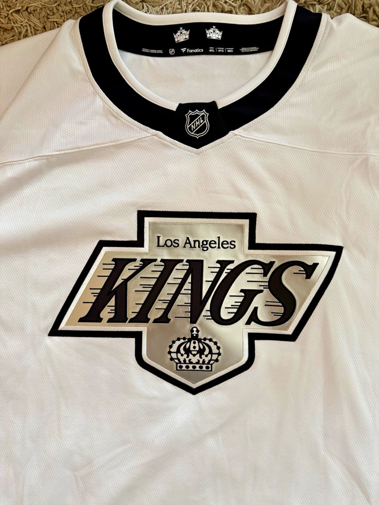 Fanatics Breakaway Los Angeles Kings NHL Hockey Jersey White Black Gray 4XL