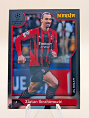 2021-22 Topps Chrome Merlin UEFA Zlatan Ibrahimovic soccer card #119 AC Milan