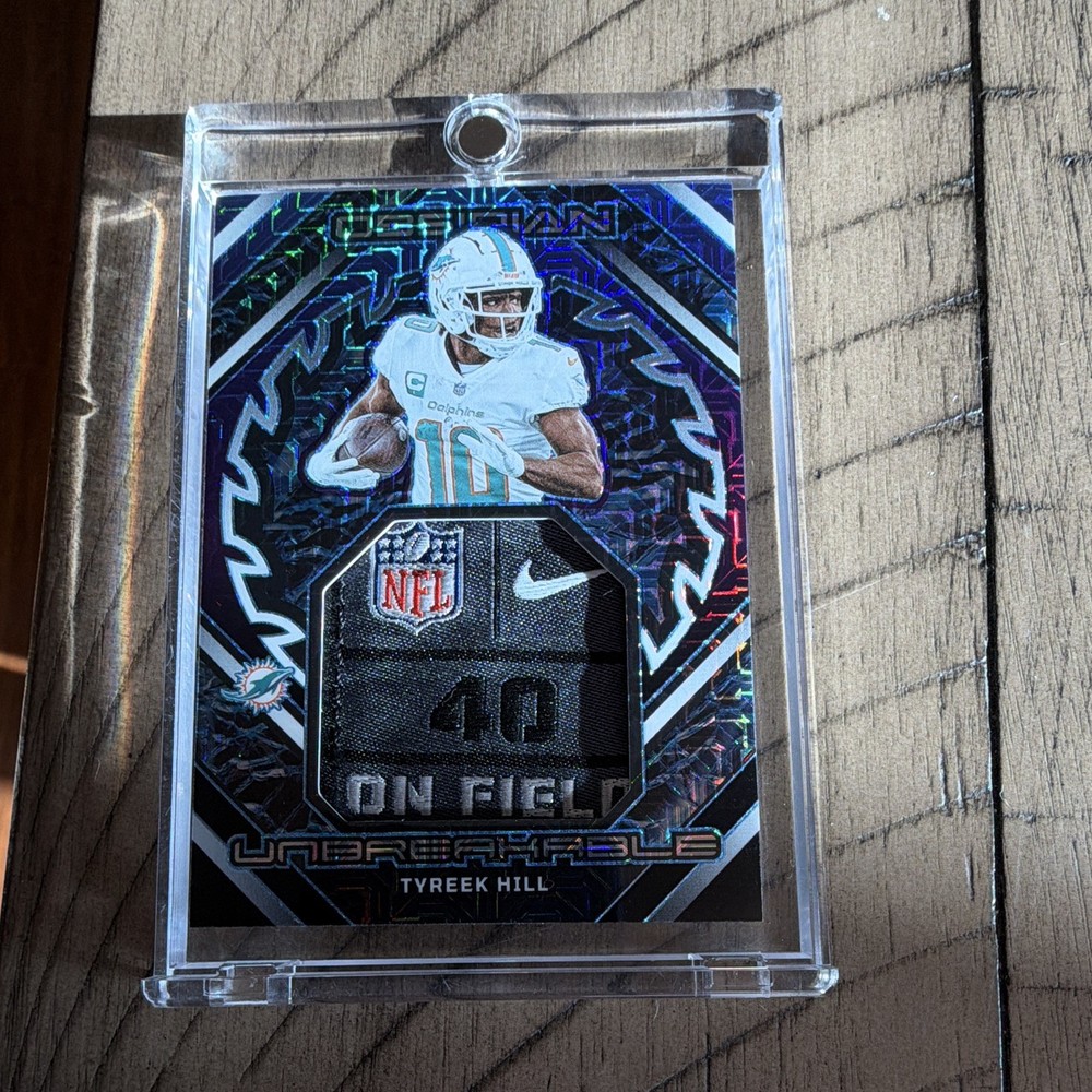 Panini 2023 Obsidian Tyreek Hill Unbreakable MEM Deep Sea Mojo /5 UM-THI