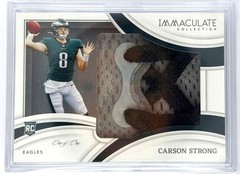 2022 Panini Immaculate Collection #RL-CST Carson Strong 1/1 Rookie Shoe Laces