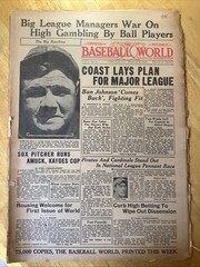 Rare 1928 BASEBALL WORLD NEWSPAPER ~ BABE RUTH ~ Perhaps Only Issue Online!