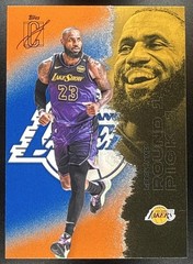 2025 Topps Signature Class LeBron James #51 Blue and Orange Foil LA Lakers