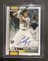 26 Topps Series 2 Colby Thomas RC #213 On Card Auto Athletics