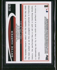 2012 Topps Update #US183 Bryce Harper Rookie RC Nationals