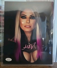 UNDERTAKER TRIBUTE WWE ALEXA BLISS SIGNED 8×10 JSA Limited PINK AUTO
