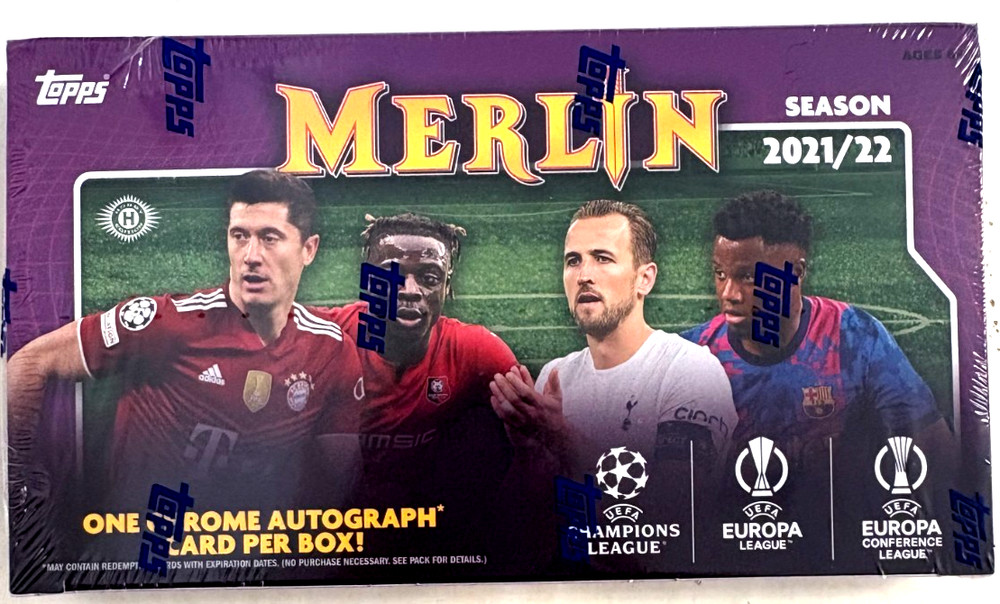2021-22 TOPPS MERLIN UEFA CHAMPIONS LEAGUE SOCCER HOBBY BOX