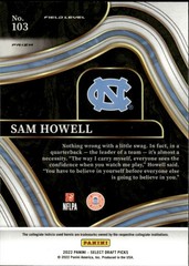 2022 Panini Select Draft Picks #103 Sam Howell