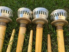 NOS Vtg 1pc. Rare OLYMPIC WOODEN TORCH 18 1/2″ GAMES MOSCOW 1980 USSR Original