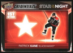 2021-22 Upper Deck Credentials 1st Star of the Night #1S6 Patrick Kane – HKY