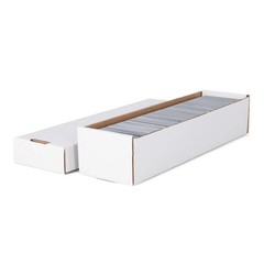 2 BCW 800 COUNT CARDBOARD 2-PIECE CARD STORAGE BOXES w/ LID Trading Sports Case