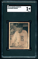 1945-46 Caramelo Deportivo #8 Armando Marsans HOF MLB Yankees, Reds, Cuban SGC 1