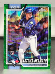 2026 Topps Chrome Kazuma Okamoto (RC) Green Wave Refractor /99 #78
