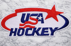 USA HOCKEY NATIONAL TEAM EMBROIDERED IRON ON PATCH 3.5″X1.75″ FREE SHIP & TRACK