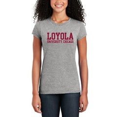 Loyola Chicago Ramblers Basic Block Womens T Shirt – Maroon