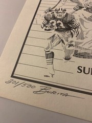301 OF 500 BURITA 8 X 10 1985 SUPER BOWL XIX ARTWORK PRINT SIGNED BURITA