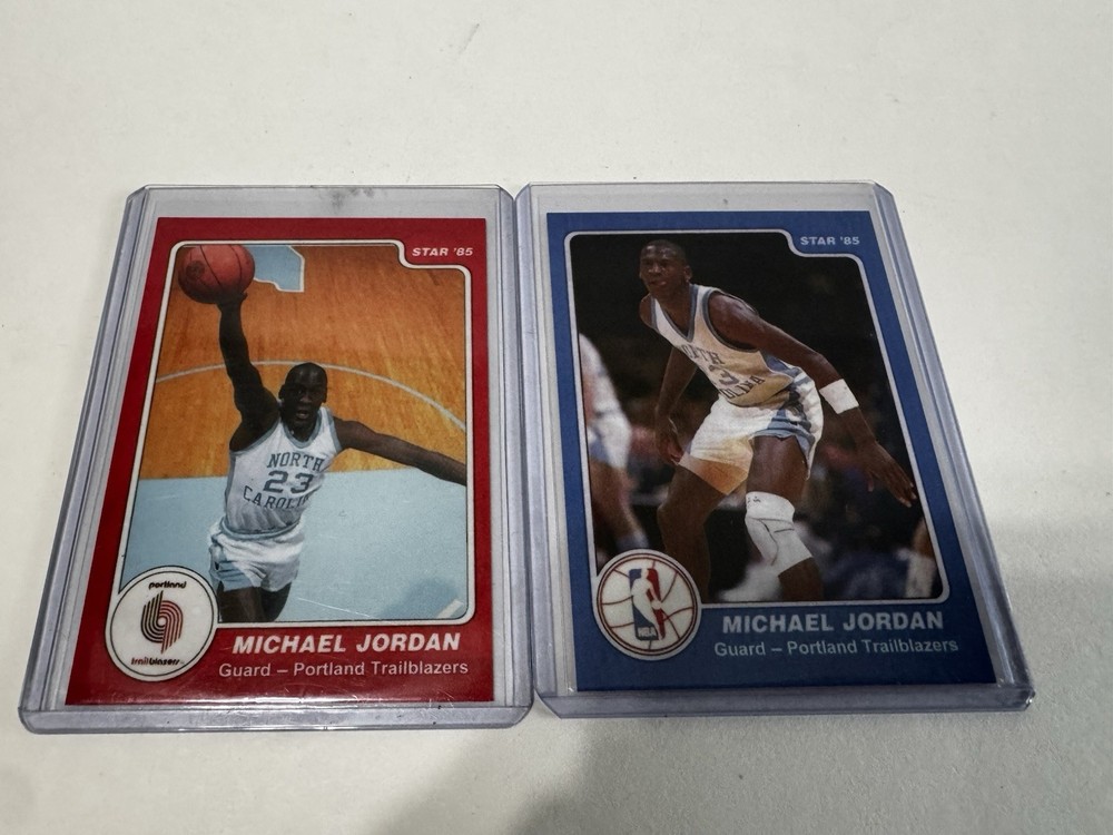 Michael Jordan Portland Trailblazers Novelty Promo Cards! x2
