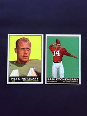1961 Topps Football Lot Of 25(9 Rookies) EXMT. See Photos.