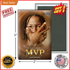 2026 NBA Champions New York Knicks Jalen Brunson MVP 2″ x 3″ Locker Magnet