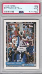 1992 Topps Basketball Magic Shaquille O’Neal Rookie RC Card #362 PSA 9 MINT QTTY